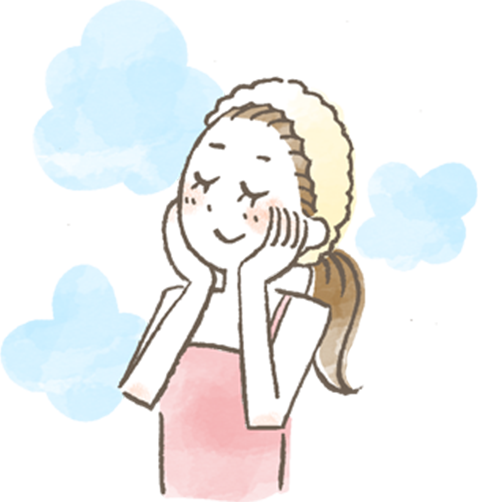 ホワイトニングゼリーエッセンスでケアをする女性