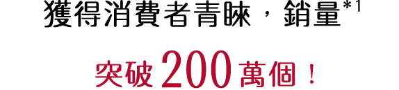 お客様に選ばれて販売数*2 200万個突破！